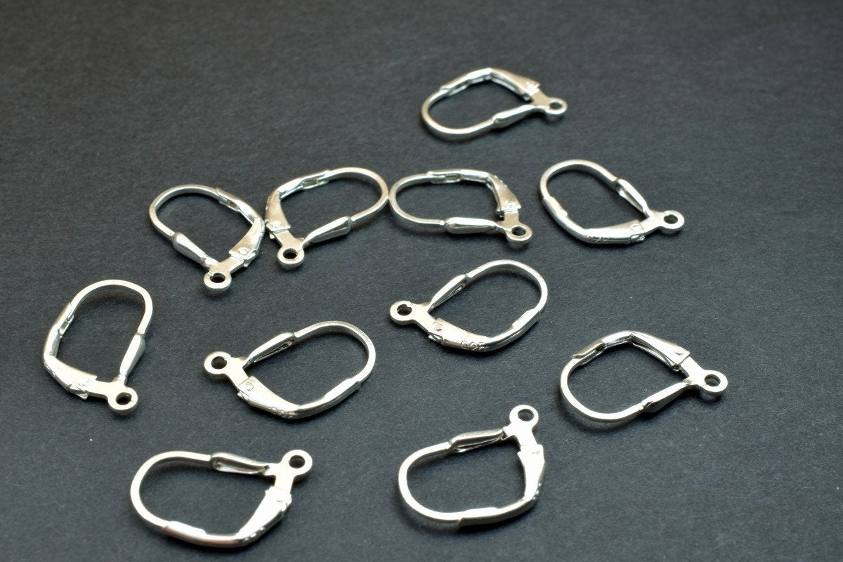Lever Back 925 Sterling Silver 14x10mm Earring Hook Earring Finding For Jewelry Making Made in Italy SS4006 jewelry making...