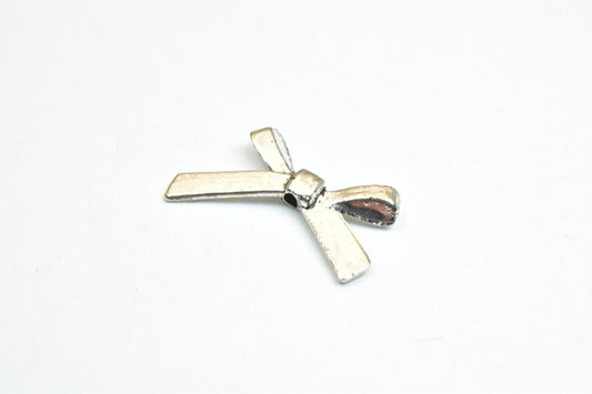 10 PCs Bow Tie Connector Charm 3 Colors Alloy Metal Beads Size 20x11mm Thickness 2.5mm Hole Size 0.8mm Decorative Design F...