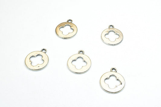 10 PCs Cross Antique Silver Charm Beads Alloy Metal Bracelets Pendant Size 18x15mm Jump Ring Size 1.5mm For Jewelry Making...