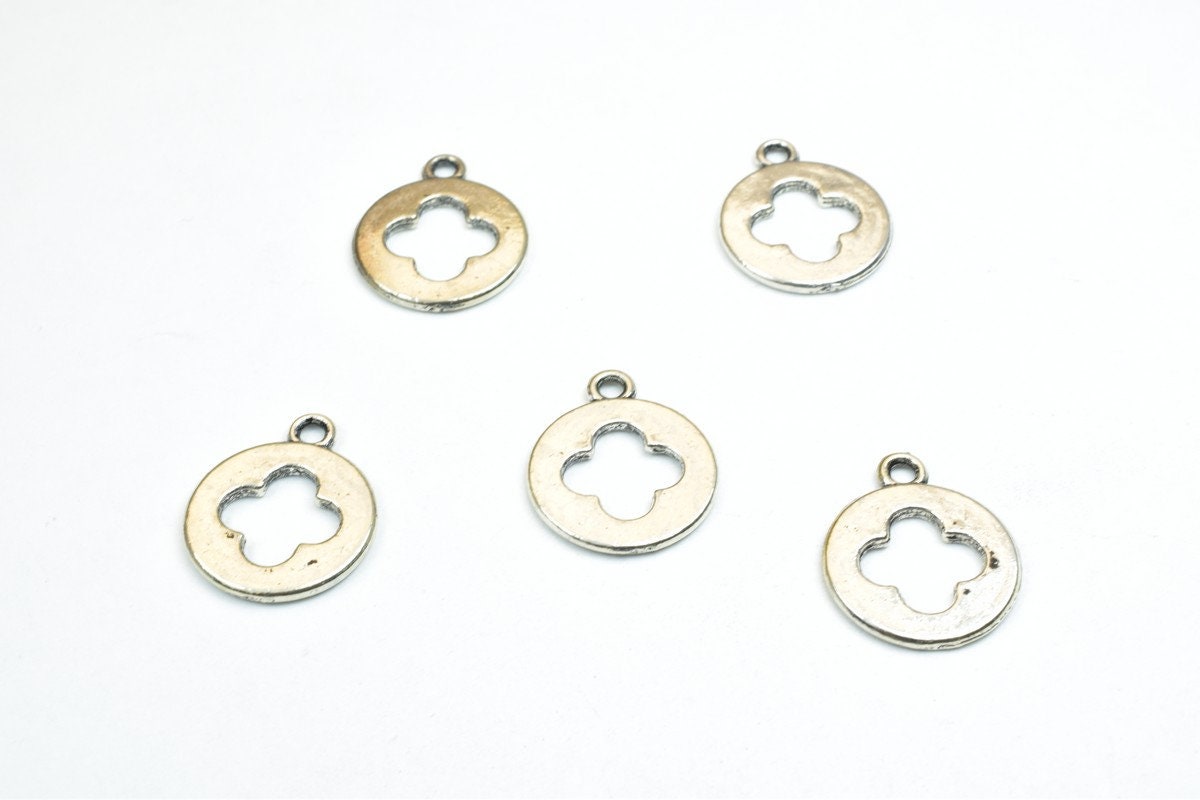 10 PCs Cross Antique Silver Charm Beads Alloy Metal Bracelets Pendant Size 18x15mm Jump Ring Size 1.5mm For Jewelry Making...