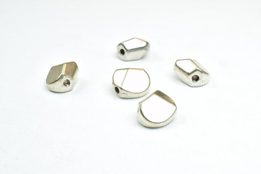 10 PCs Plain Connector Antique Silver Alloy Beads Size 9.5x8mm Hole Size 1mm Decorative Design Metal Beads For Jewelry Mak...