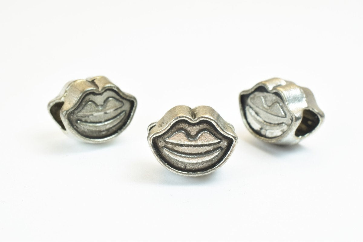 European Beads Big Large Hole Spacer Connector Beads Human Lips For European Style Bracelet/Necklace/Jewelry jewelry makin...