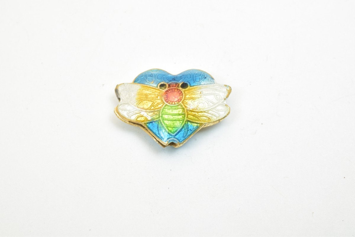 3 PCs ButterFly Heart Cloisonne Pendant Beads Size 15x20mm Thickness 5mm Hole Size 1mm Enamel Design Charm For Jewelry Mak...