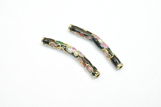 3 PCs Cloisonne Spacer Pendant Beads Enamel Design Charm For Jewelry Making jewelry making supplies - detail image 2