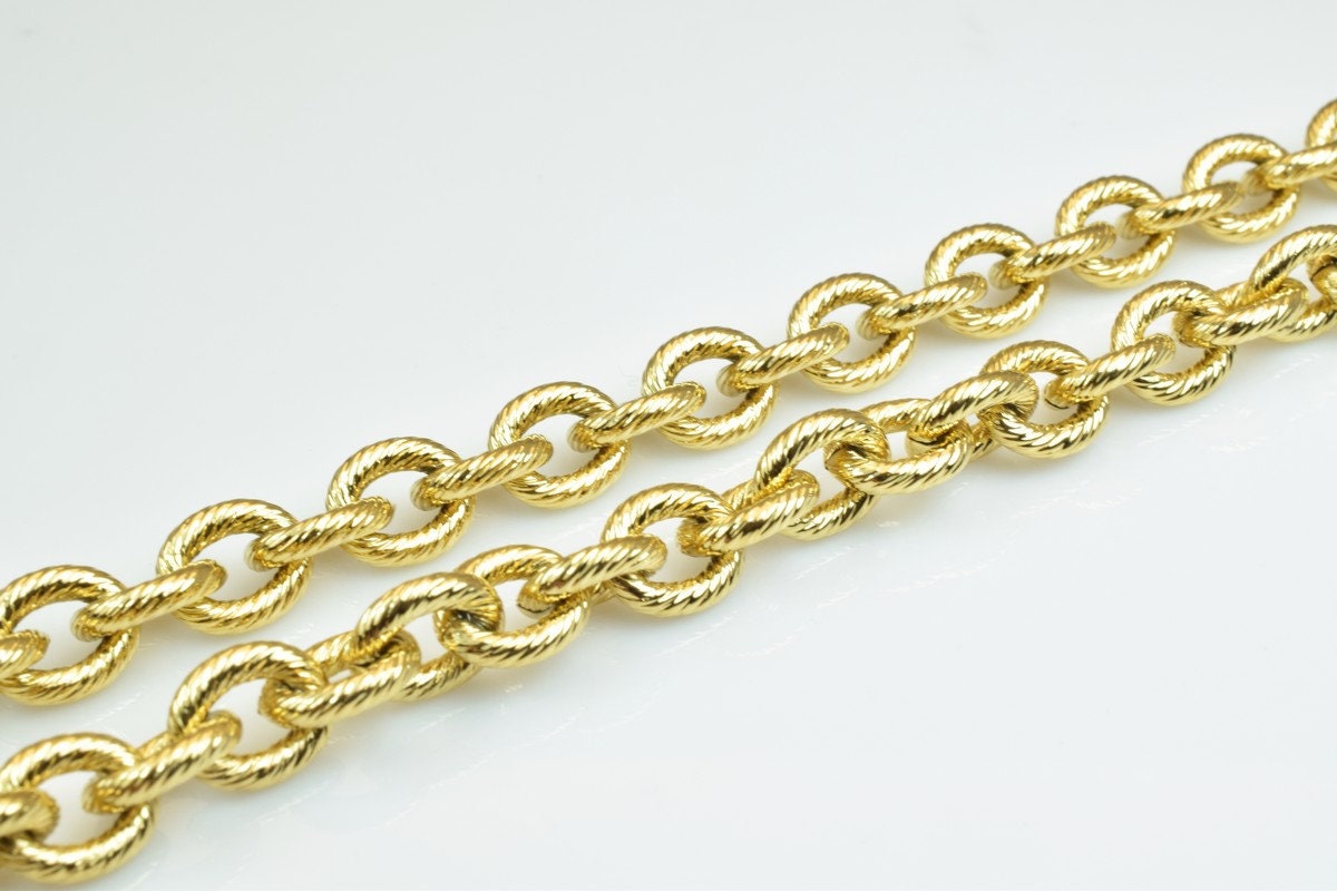 18K as Gold Filled* Chain 17.5" Inch CG251 jewelry making supplies - detail image 3