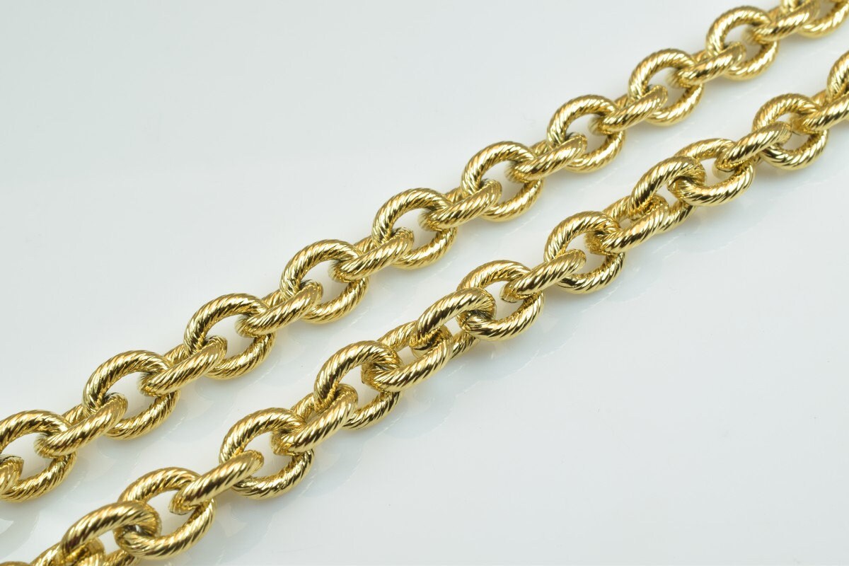 18K as Gold Filled* Chain 17.5" Inch CG251 jewelry making supplies - detail image 4