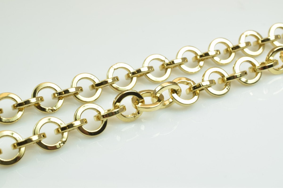18K as Gold Filled* Chain 19.5" Inch CG252 jewelry making supplies - detail image 4