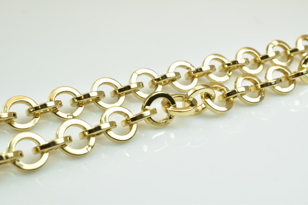 18K as Gold Filled* Chain 19.5" Inch CG252 jewelry making supplies - detail image 6