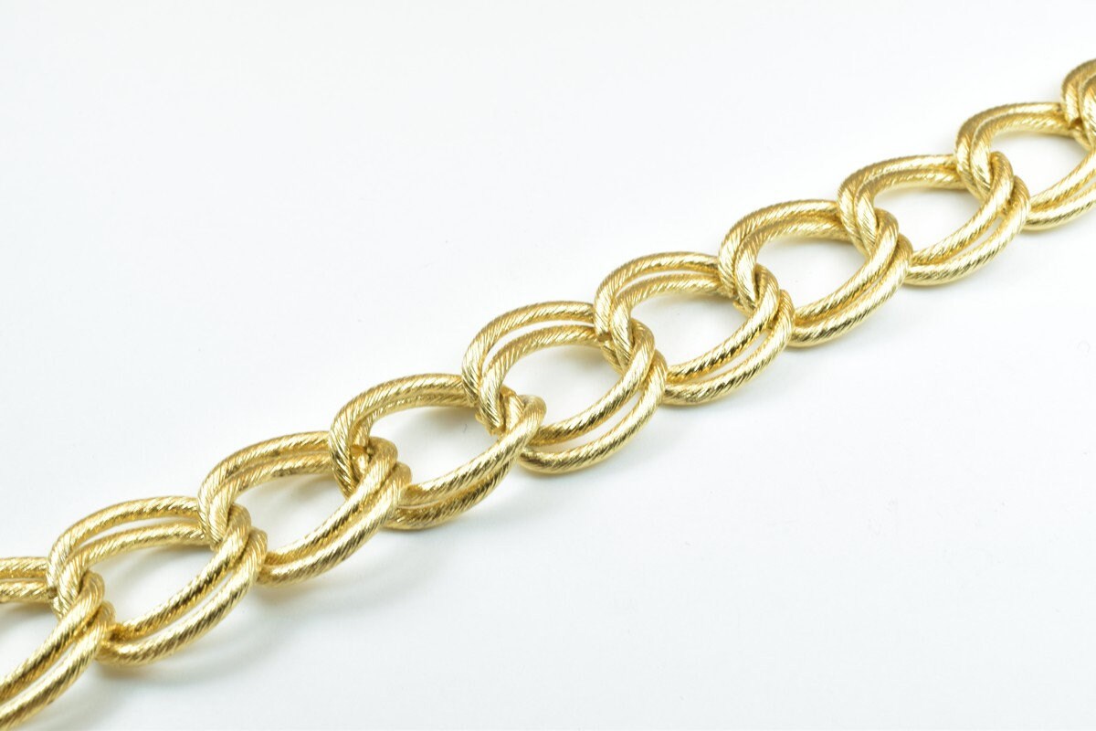 Gold Filled Chain 18K GF Size 7" Inches 17mm Width 2mm Thickness with 18K Gold filled gold findings for gold filled jewelr...