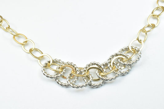 18K GF Gold Filled Chain Rhodium Plated Chain Length 7" Inches With Rhodium Rings Size 11mm findings for gold filled jewel...