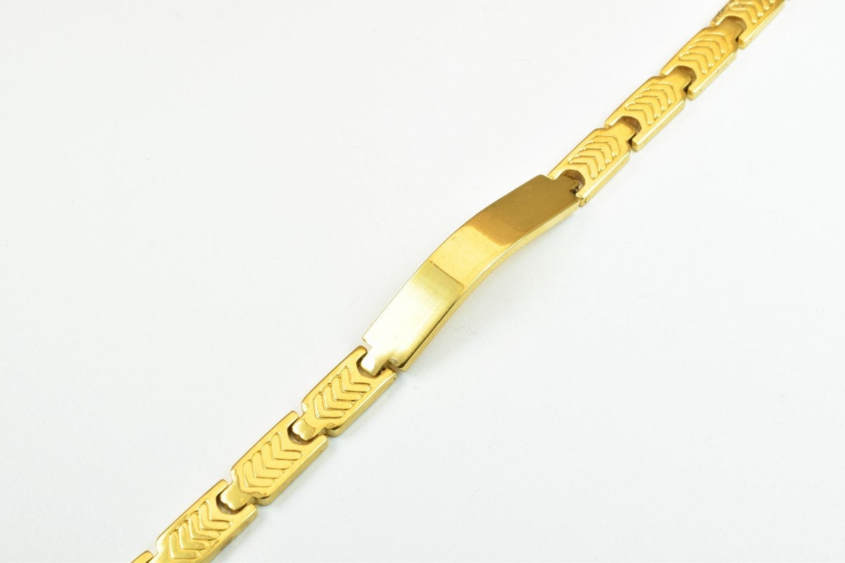18KGF as Gold Filled* Chain Size 7" Inches Width 6mm Thickness 2mm findings for as Gold Filled* jewelry making BG51 jewelr...
