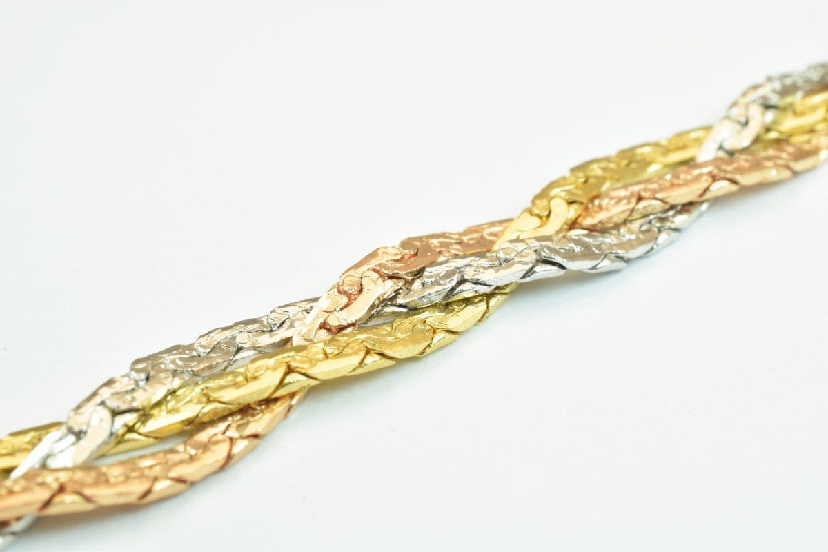 18KGF Gold Filled Chain Rose Gold Rhodium Plated Chain Size 7" Inch Width 7mm Thickness 2mm findings for gold filled jewel...