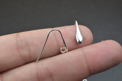 Earring Hook Wire 925 Sterling Silver 19mm Earring Hook Earring Finding For Jewelry Making Made in Italy SS4007 jewelry ma...