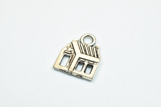 10 PCs House Charm Gold/Antique Silver/Antique Green Alloy Charm Size 17x13.5mm Decorative Design Beads 3mm JumpRing Size...