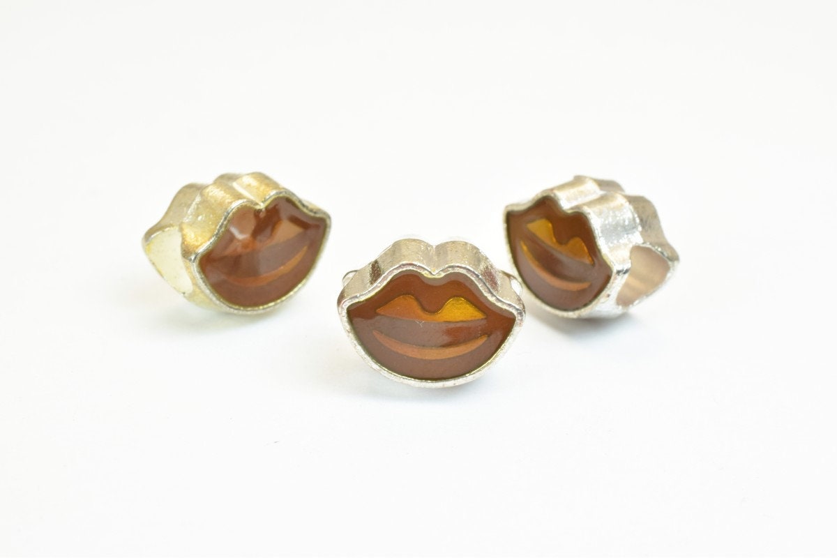 European Beads Big Large Hole Spacer Connector Beads Human Lips For European Style Bracelet/Necklace/Jewelry jewelry makin...