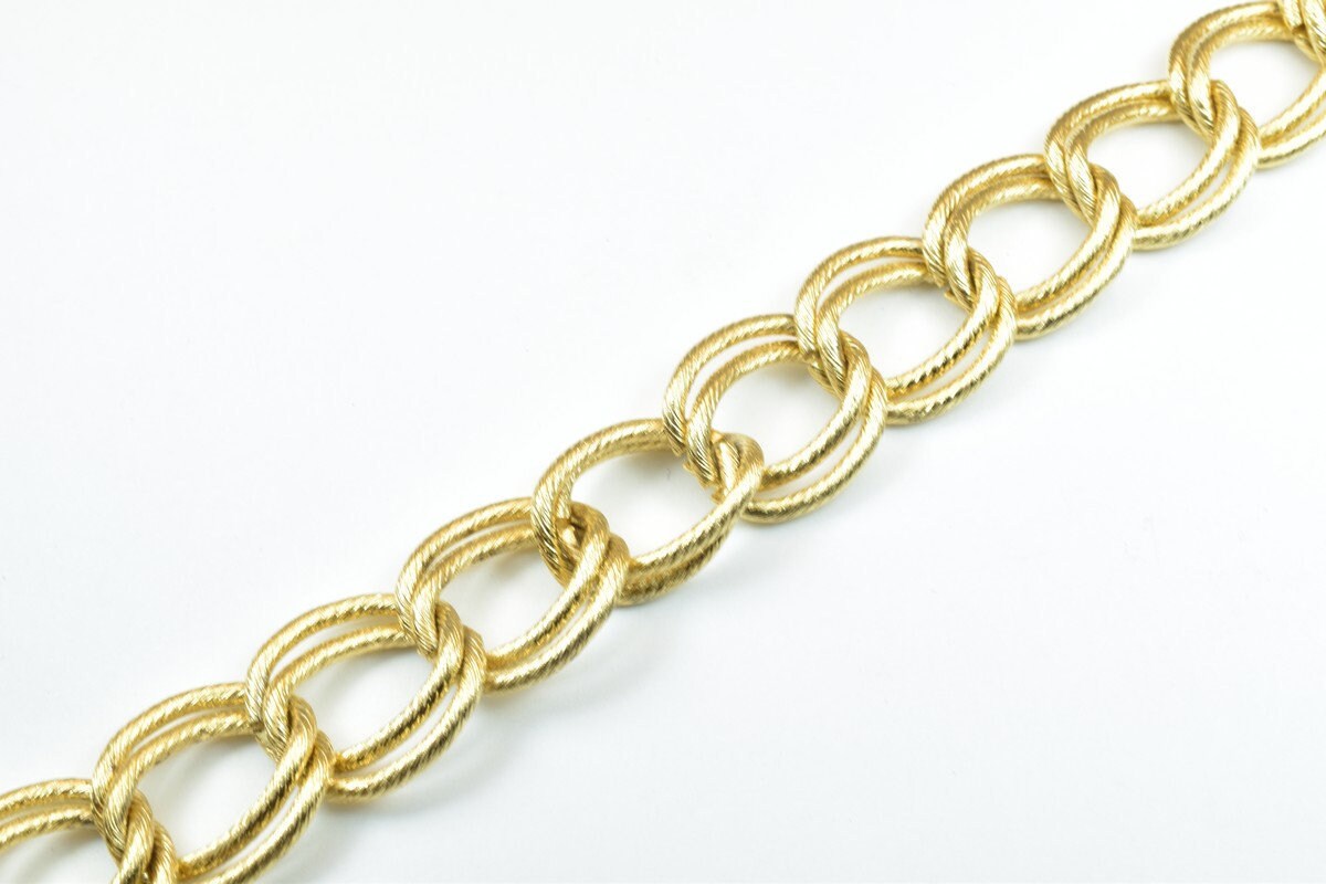 Gold Filled Chain 18K GF Size 7" Inches 17mm Width 2mm Thickness with 18K Gold filled gold findings for gold filled jewelr...