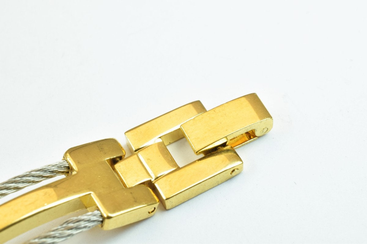 18KGF as Gold Filled* Chain Rhodium Plated Chain Size 6.5" Inches Width 9mm Thickness 3mm findings for as Gold Filled* jew...