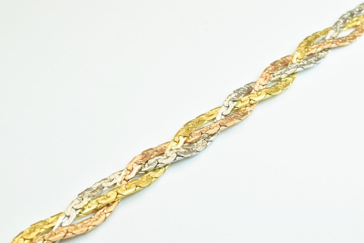 18KGF Gold Filled Chain Rose Gold Rhodium Plated Chain Size 7" Inch Width 7mm Thickness 2mm findings for gold filled jewel...