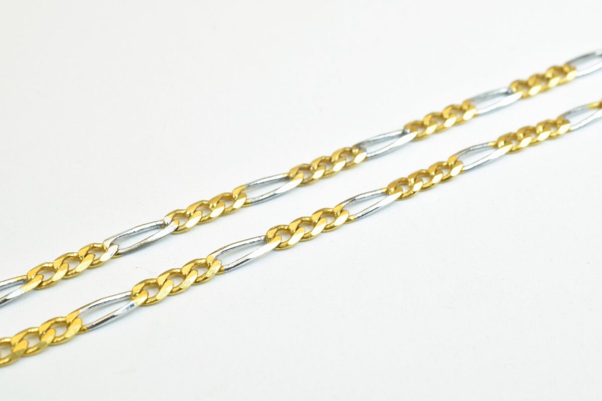 Electro Plated Gold and Rhodium Plated Chain For Jewelry Making EP2, EP4 jewelry making supplies - detail image 2