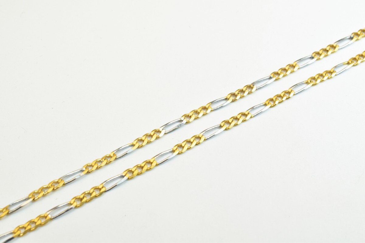 Electro Plated Gold and Rhodium Plated Chain For Jewelry Making EP2, EP4 jewelry making supplies - detail image 3