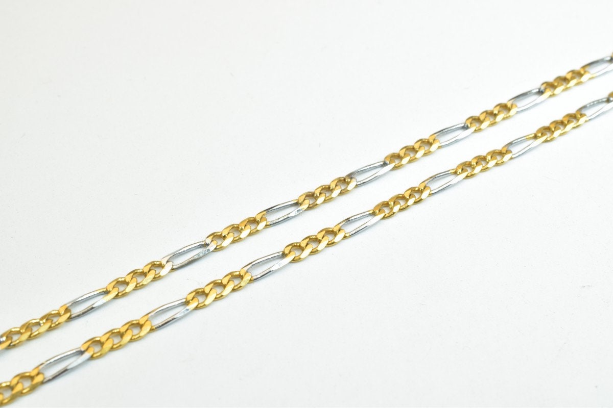 Electro Plated Gold and Rhodium Plated Chain For Jewelry Making EP2, EP4 jewelry making supplies - detail image 4