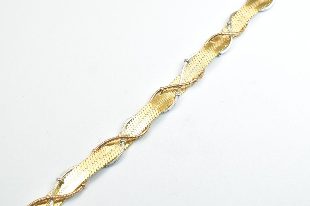 18KGF Gold Filled Chain Rose Gold Rhodium Plated Chain Size 7" Inch Width 8mm Thickness 2mm findings for gold filled jewel...
