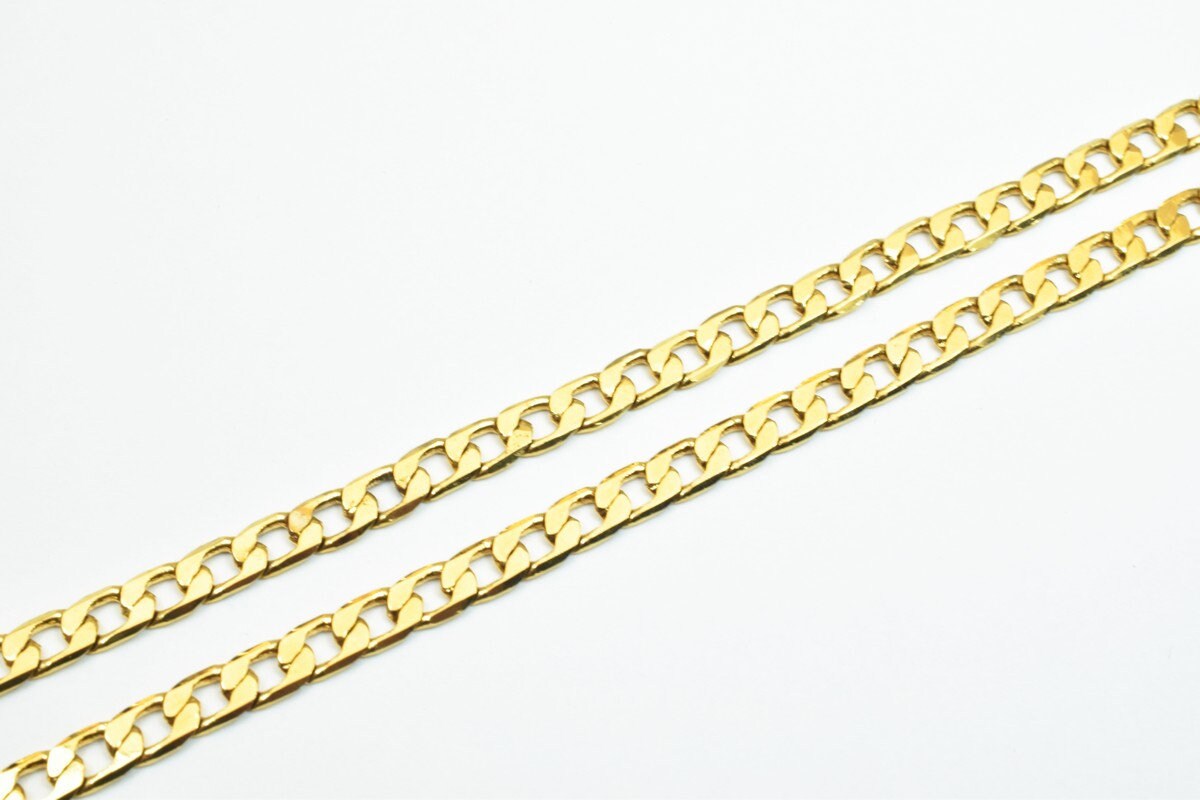 Made To Order 18K as Gold Filled* Chain 25" Inch 5mm Width 1mm Thickness Made To Order #1 jewelry making supplies - detail...