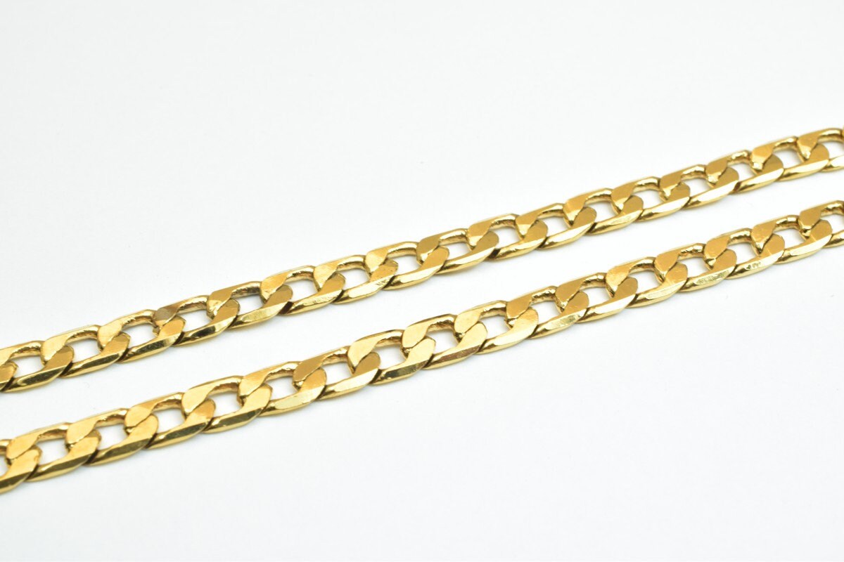 Made To Order 18K as Gold Filled* Chain 25" Inch 5mm Width 1mm Thickness Made To Order #1 jewelry making supplies - detail...