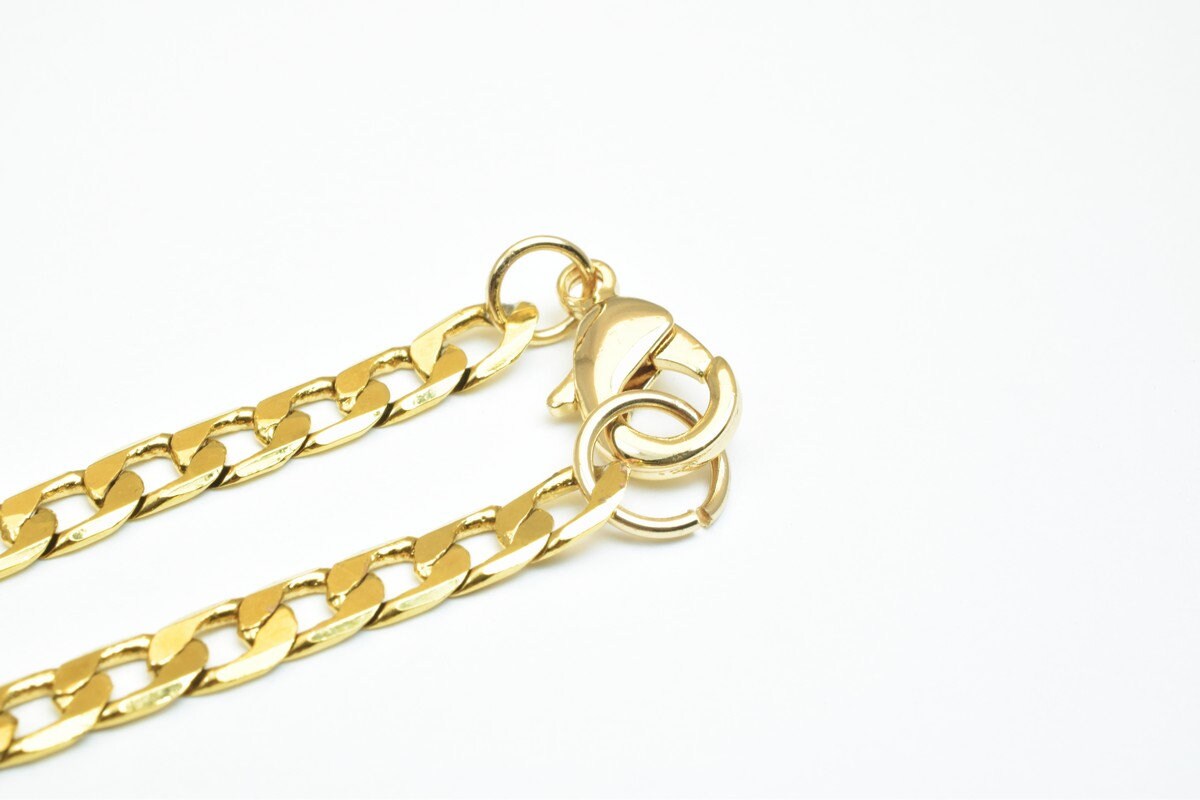 Made To Order 18K as Gold Filled* Chain 25" Inch 5mm Width 1mm Thickness Made To Order #1 jewelry making supplies - detail...