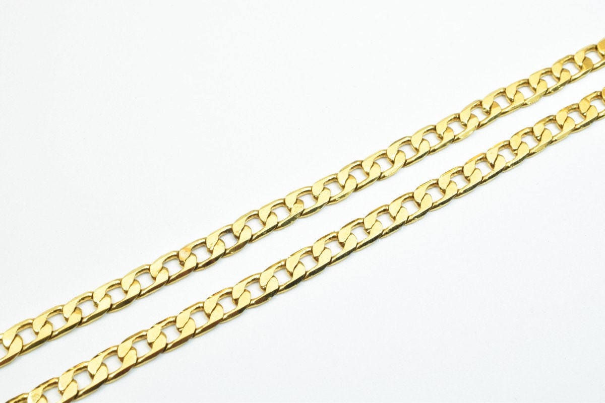 Made To Order 18K as Gold Filled* Chain 25" Inch 5mm Width 1mm Thickness Made To Order #1 jewelry making supplies - detail...