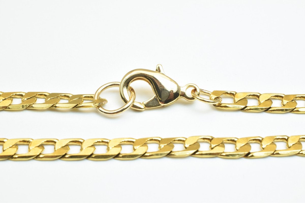 Made To Order 18K as Gold Filled* Chain 25" Inch 5mm Width 1mm Thickness Made To Order #1 jewelry making supplies - detail...