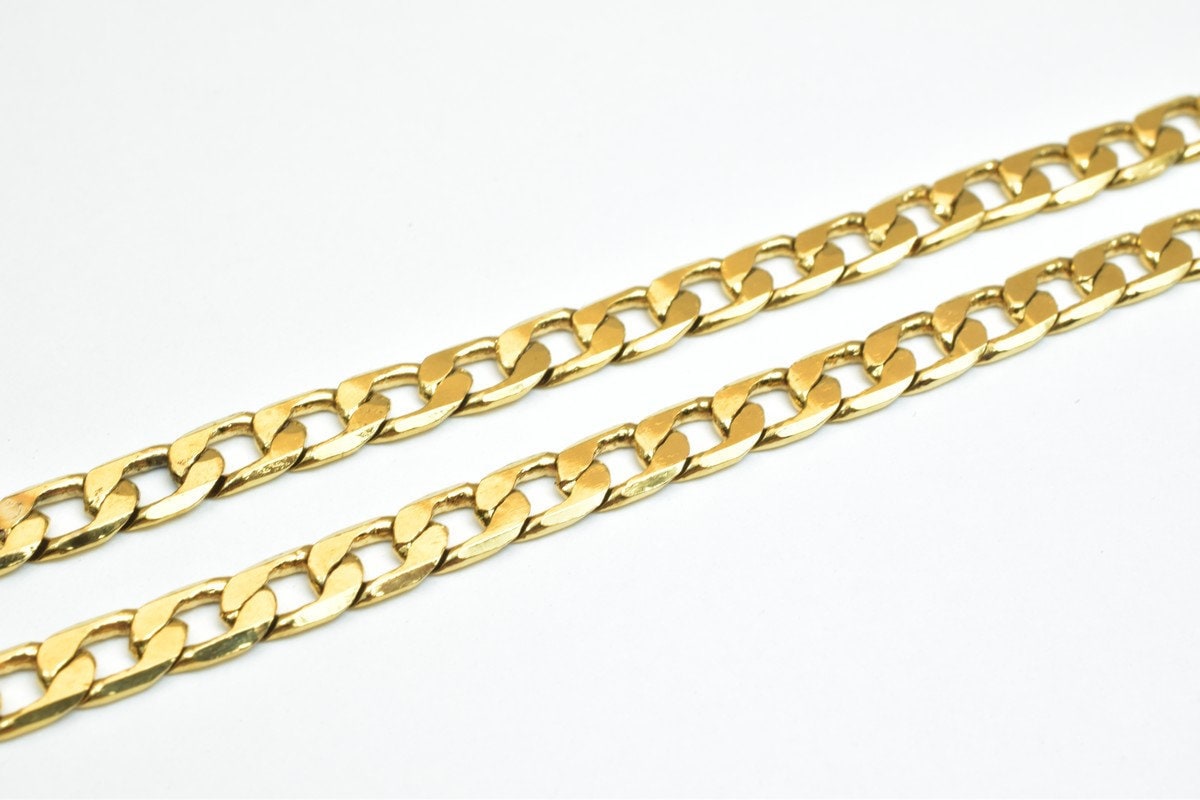 Made To Order 18K as Gold Filled* Chain 25" Inch 5mm Width 1mm Thickness Made To Order #1 jewelry making supplies