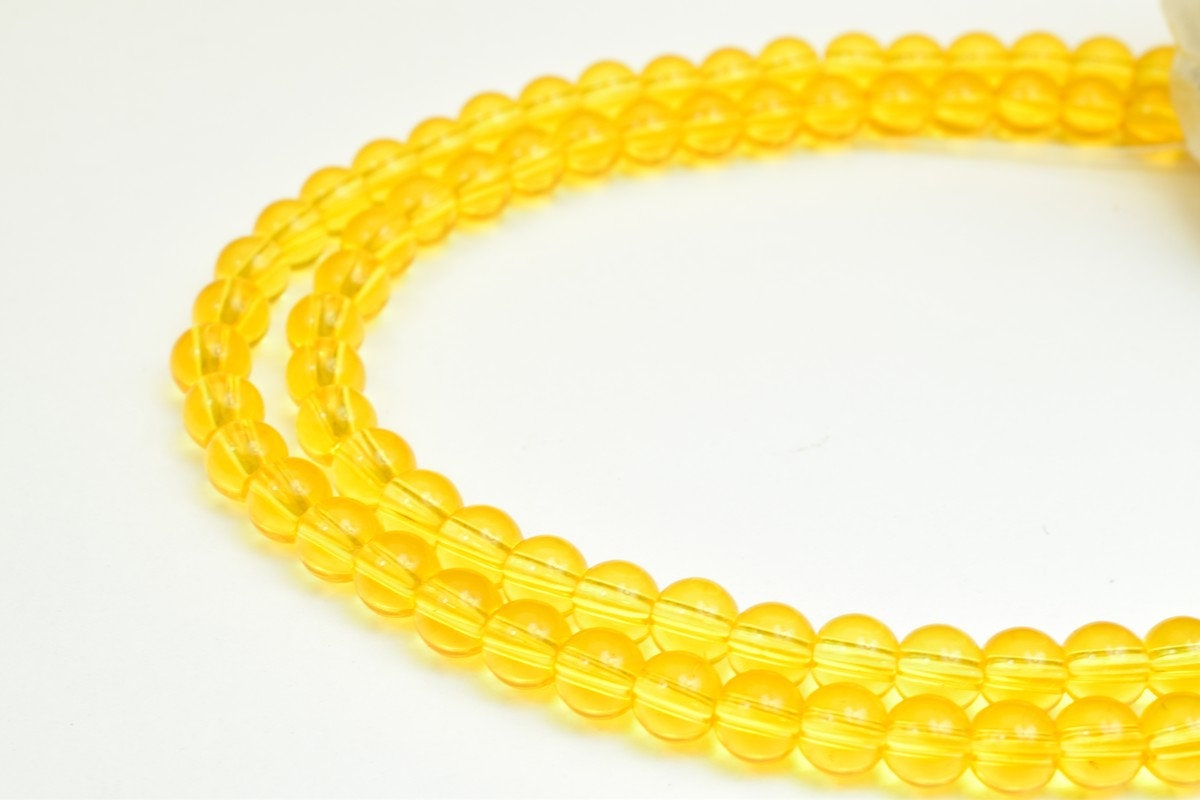 Citrine Quartz Size 4.5mm Gemstone Round Hole Size 0.8mm, Stone Beads Natural healing stone chakra stones for Jewelry Maki...