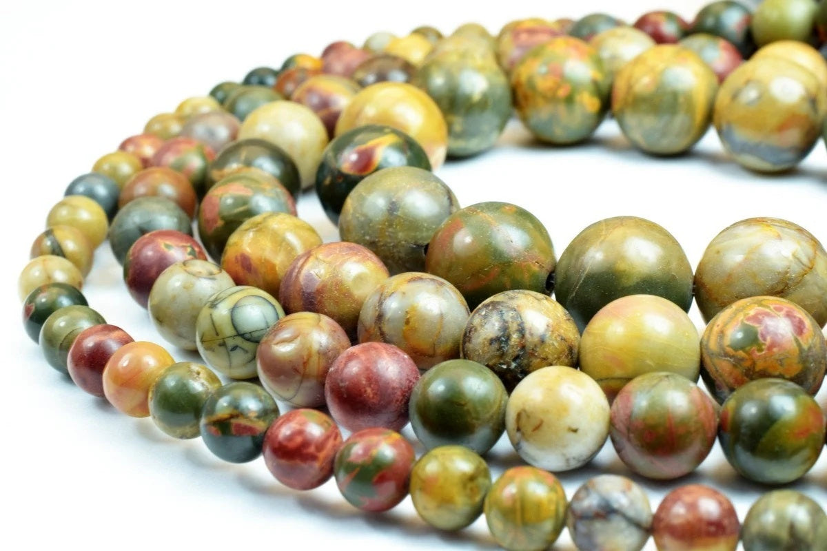 picasso green red greek jasper gemstone round beads 6 mm 8 mm 10 mm 12 mm natural stones beads healing stone chakra stones...