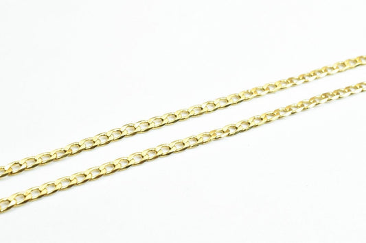 18K as Gold Filled* Chain 17.5" Inches Long 2mm Width 0.5mm Thickness For Jewelry Making CG312 jewelry making supplies