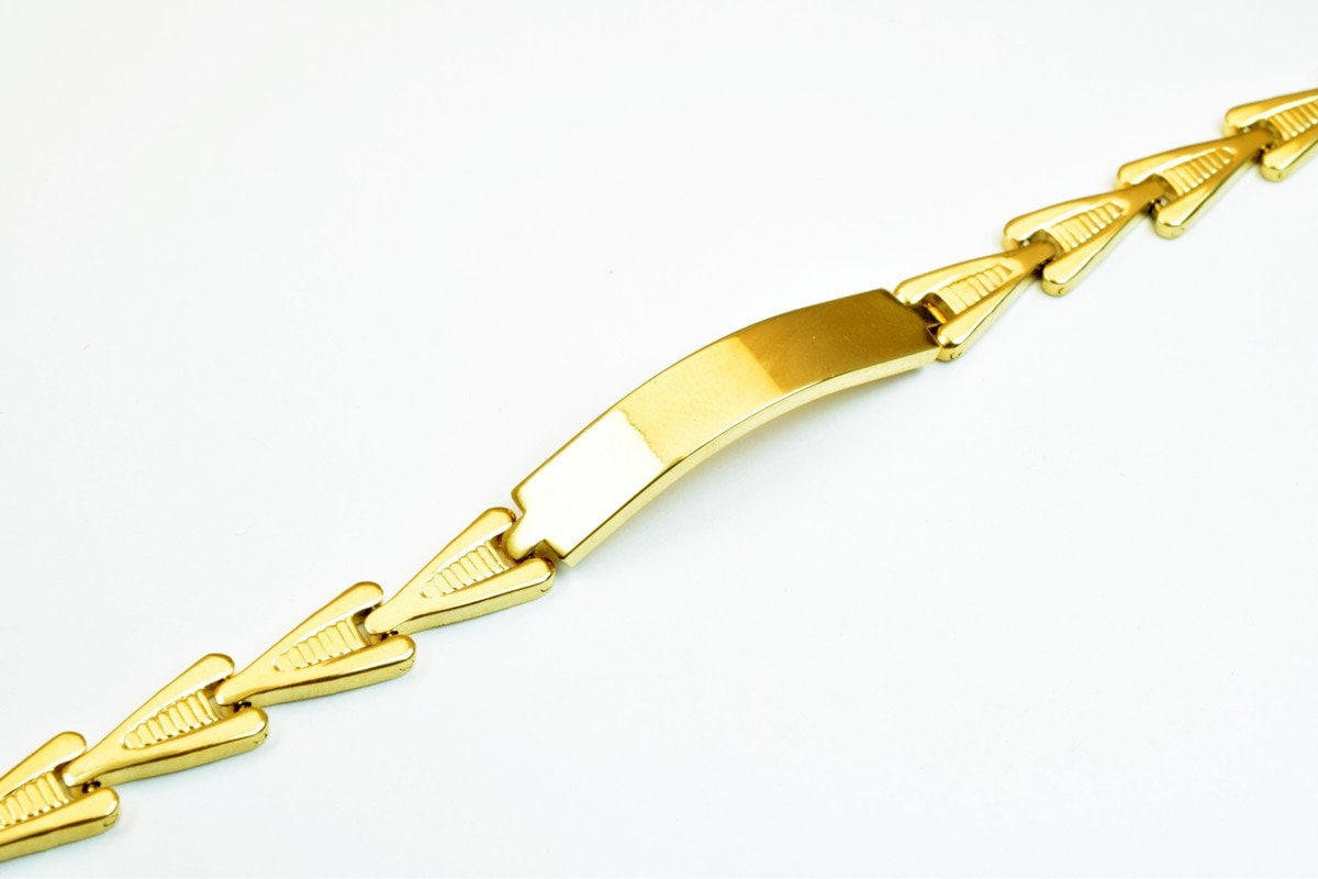 18KGF as Gold Filled* Chain Size 6.75" Inches Width 7mm Thickness 2mm findings for as Gold Filled* jewelry making BG54 jew...