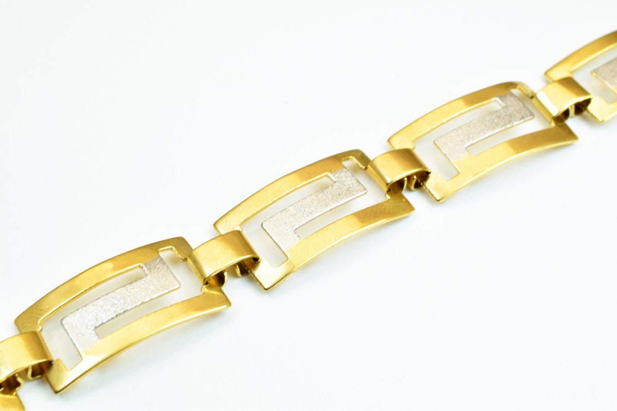 7.1" Inches Electro Plated Gold and Rhodium Plated Chain For Jewelry Making BG42 jewelry making supplies - detail image 3