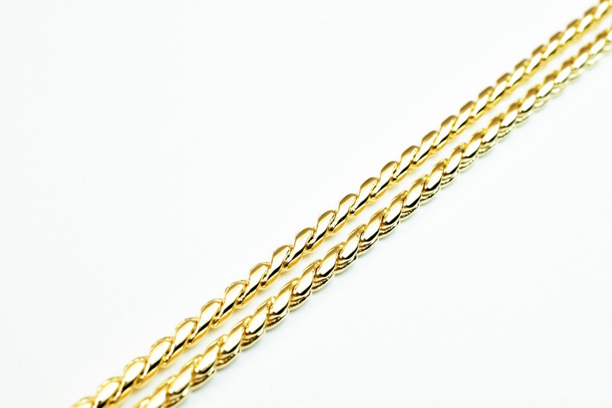 Pinky as Gold Filled* Chain 18KT as Gold Filled* Size 19.25" Inch Long 2mm Width 2mm Thickness For Jewelry Making Item #CG...