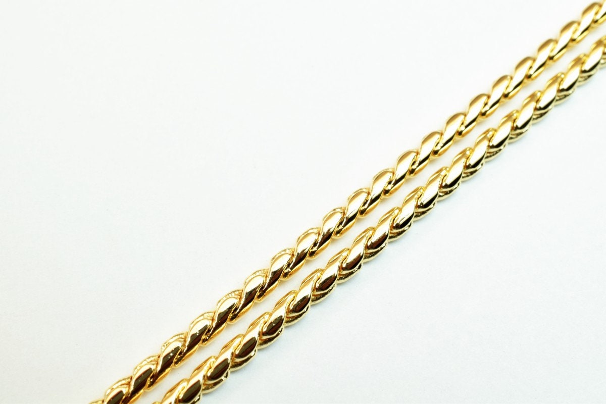 Pinky as Gold Filled* Chain 18KT as Gold Filled* Size 19.25" Inch Long 2mm Width 2mm Thickness For Jewelry Making Item #CG...