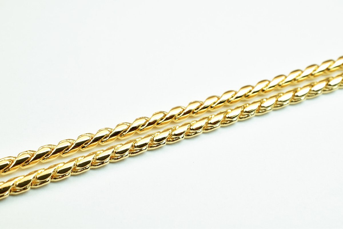 Pinky as Gold Filled* Chain 18KT as Gold Filled* Size 19.25" Inch Long 2mm Width 2mm Thickness For Jewelry Making Item #CG...