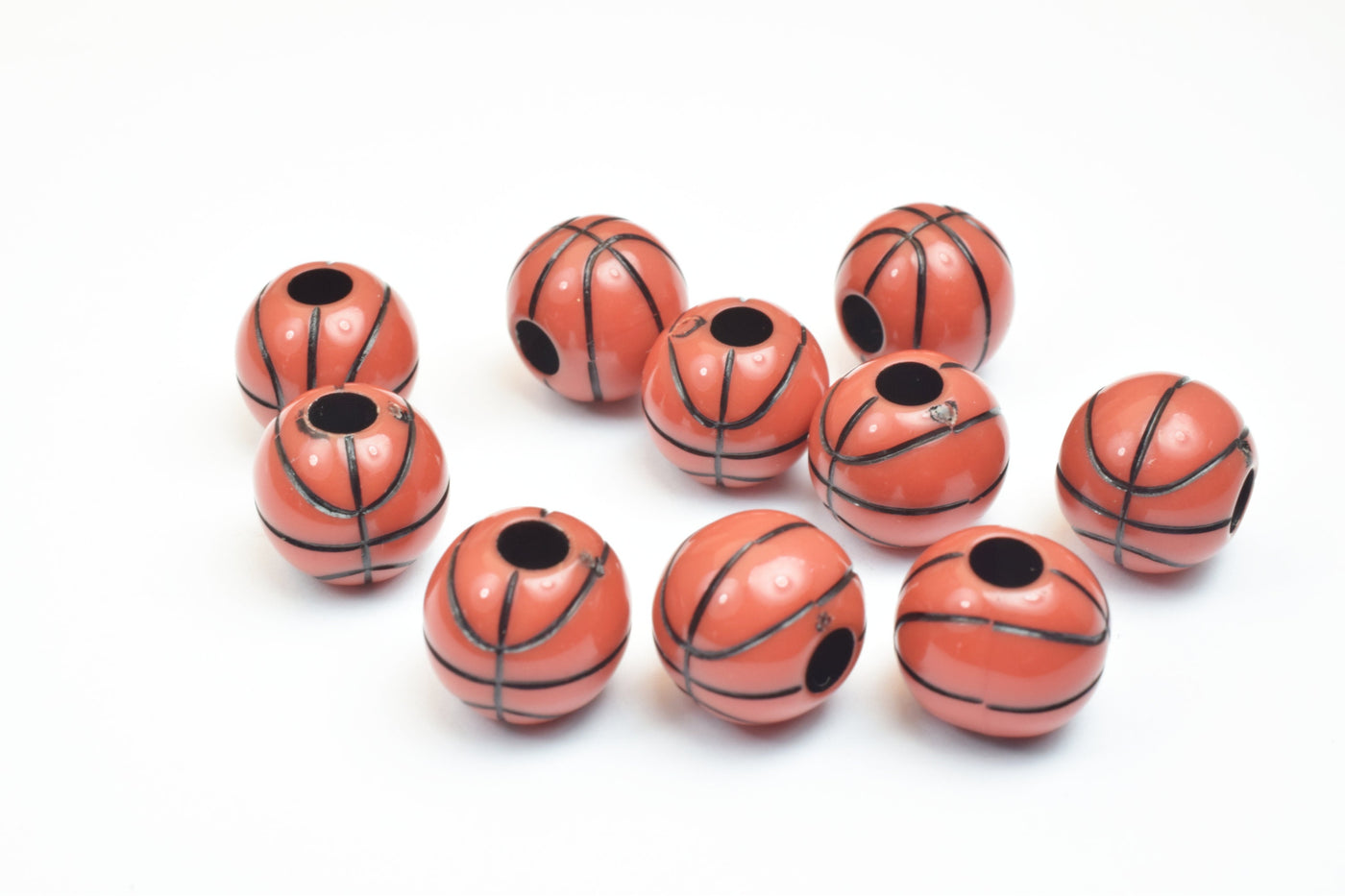 25 PCs Basketball Beads Plastic Acrylic Beads Round Beads Size 11mm With Big Hole Size 3mm For Jewelry Making jewelry maki...