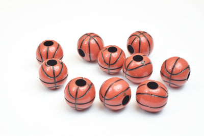 25 PCs Basketball Beads Plastic Acrylic Beads Round Beads Size 11mm With Big Hole Size 3mm For Jewelry Making jewelry maki...