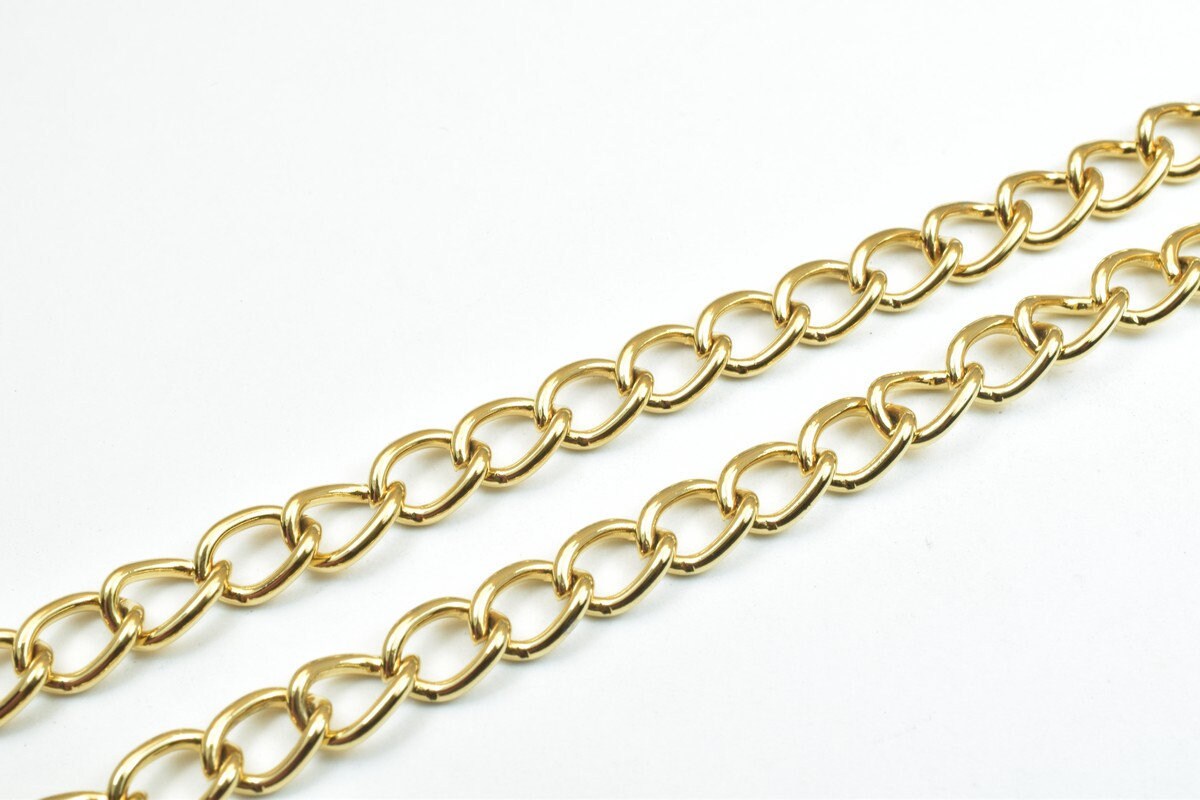 18K as Gold Filled* Chain 17" Inches Long 6mm width 3mm Thickness For Jewelry Making CG302 jewelry making supplies