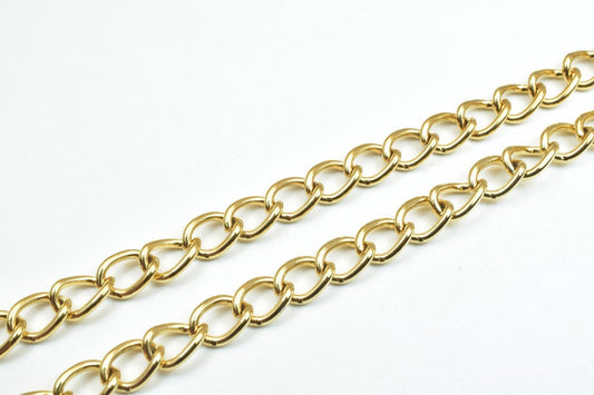 18K as Gold Filled* Chain 17" Inches Long 6mm width 3mm Thickness For Jewelry Making CG302 jewelry making supplies