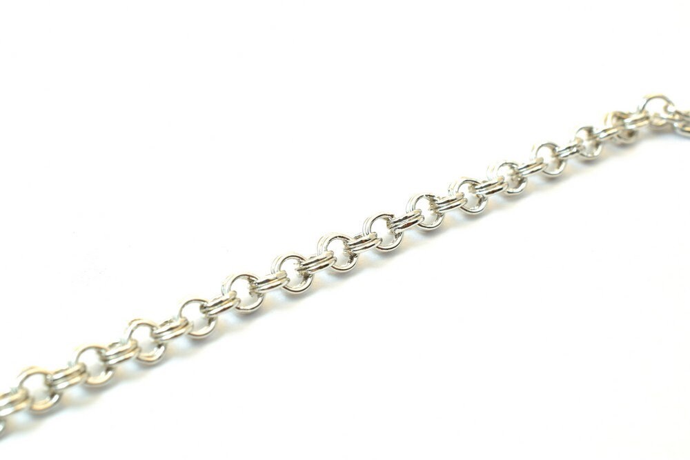 18K White as Gold Filled* Bracelet Rhodium Chain With Clear Cubic Zircon Size 6.75" Inches Bling Bling Jewelry Making Item...