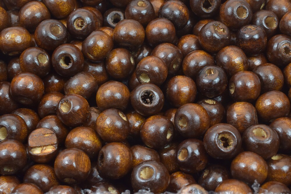 Dark Brown Wood Round Beads Sizes 8mm,10mm,12mm For Jewelry Making jewelry making supplies - detail image 2