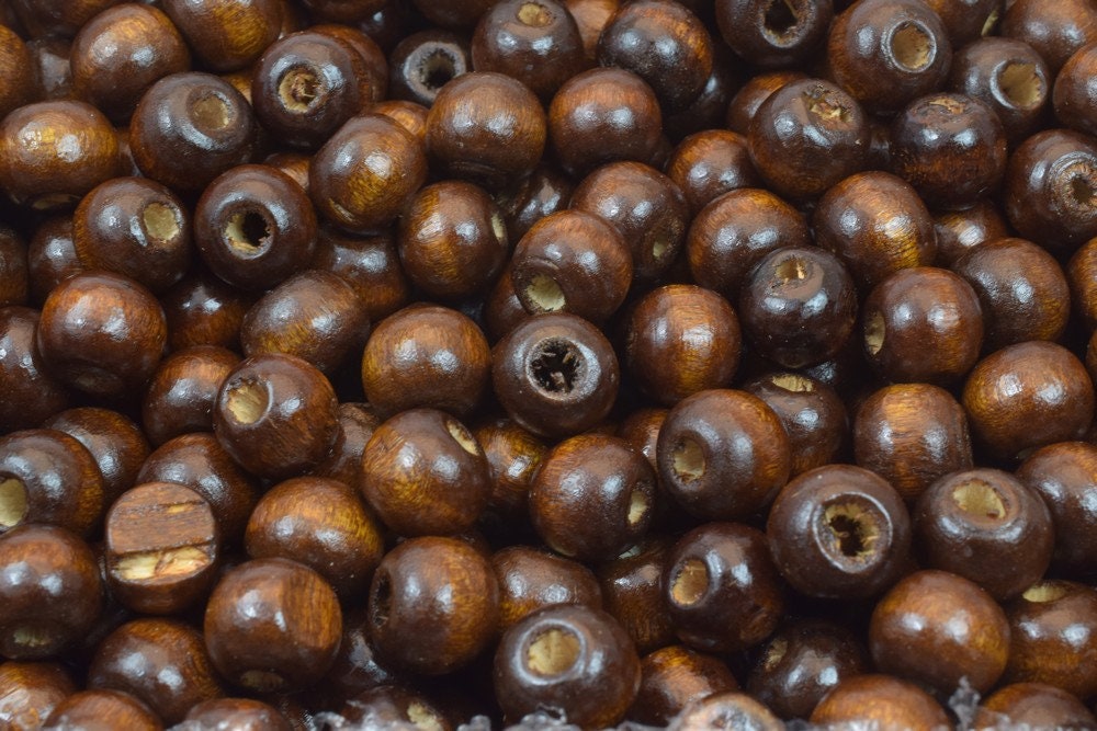 Dark Brown Wood Round Beads Sizes 8mm,10mm,12mm For Jewelry Making jewelry making supplies - detail image 4