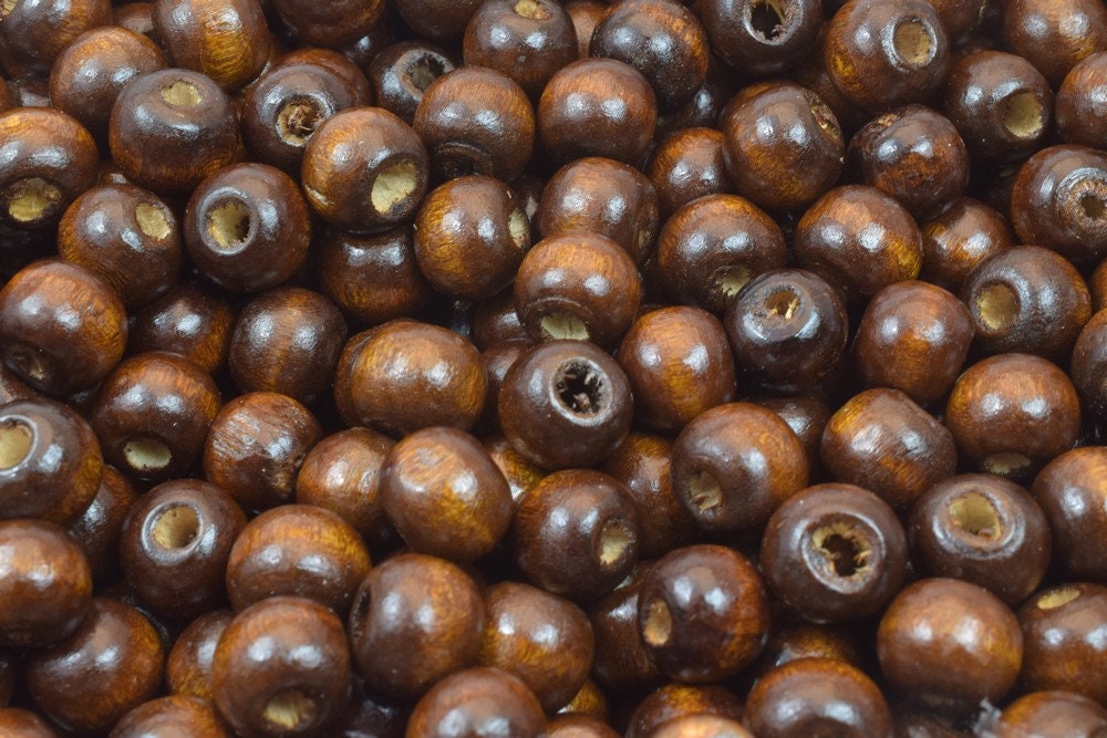 Dark Brown Wood Round Beads Sizes 8mm,10mm,12mm For Jewelry Making jewelry making supplies - detail image 5