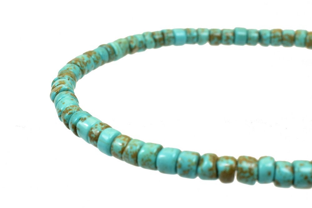 Turquoise Rondelle Gemstone Beads Size 4.5mm/7.5mm Beads For Jewelry Making jewelry making supplies - detail image 5