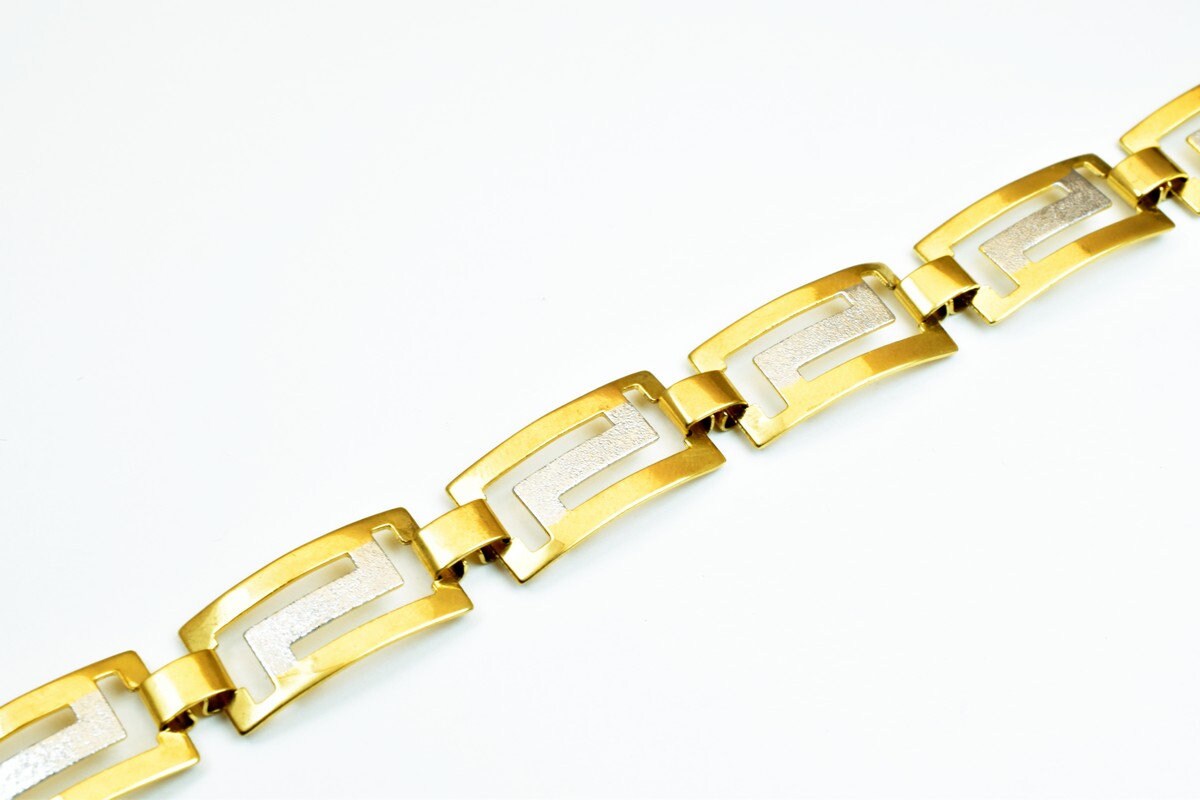 7.1" Inches Electro Plated Gold and Rhodium Plated Chain For Jewelry Making BG42 jewelry making supplies - detail image 6